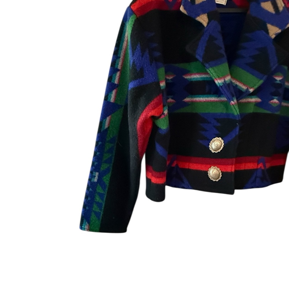 Silverado Jacket Womens large Southwest Aztec Wool Coat Western Boho - Picture 4 of 6